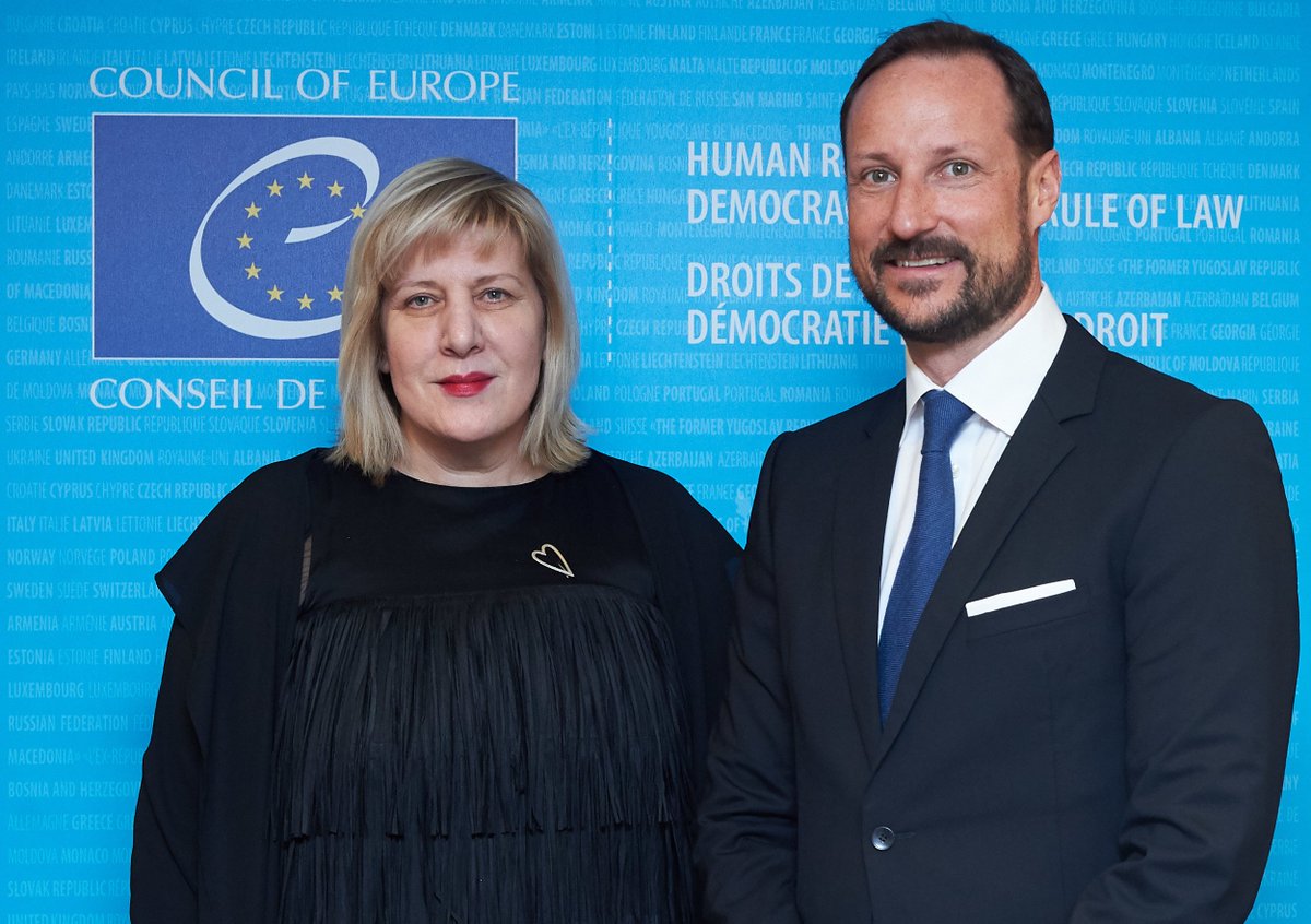 coe's tweet photo. See photos from official visit of H.R.H. the Crown Prince of #Norway  🇳🇴               
to the #CoE 😀 https://t.co/QaMx9gR0ro https://t.co/4kFQM33yeY
