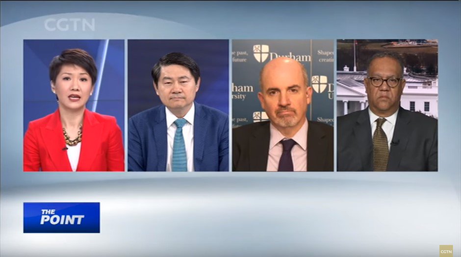 CCG_org's tweet photo. CCG President @HuiyaoWang joined Prof. Thom Brooks from @DurhamLawSchool and Prof. Christopher Chambers from @Georgetown in @CGTNOfficial "Point" discussion about the implication of #NewZealand #ChristchurchShooting #NZattacks to global #antiterrorism efforts. https://t.co/HcizPBs4TN