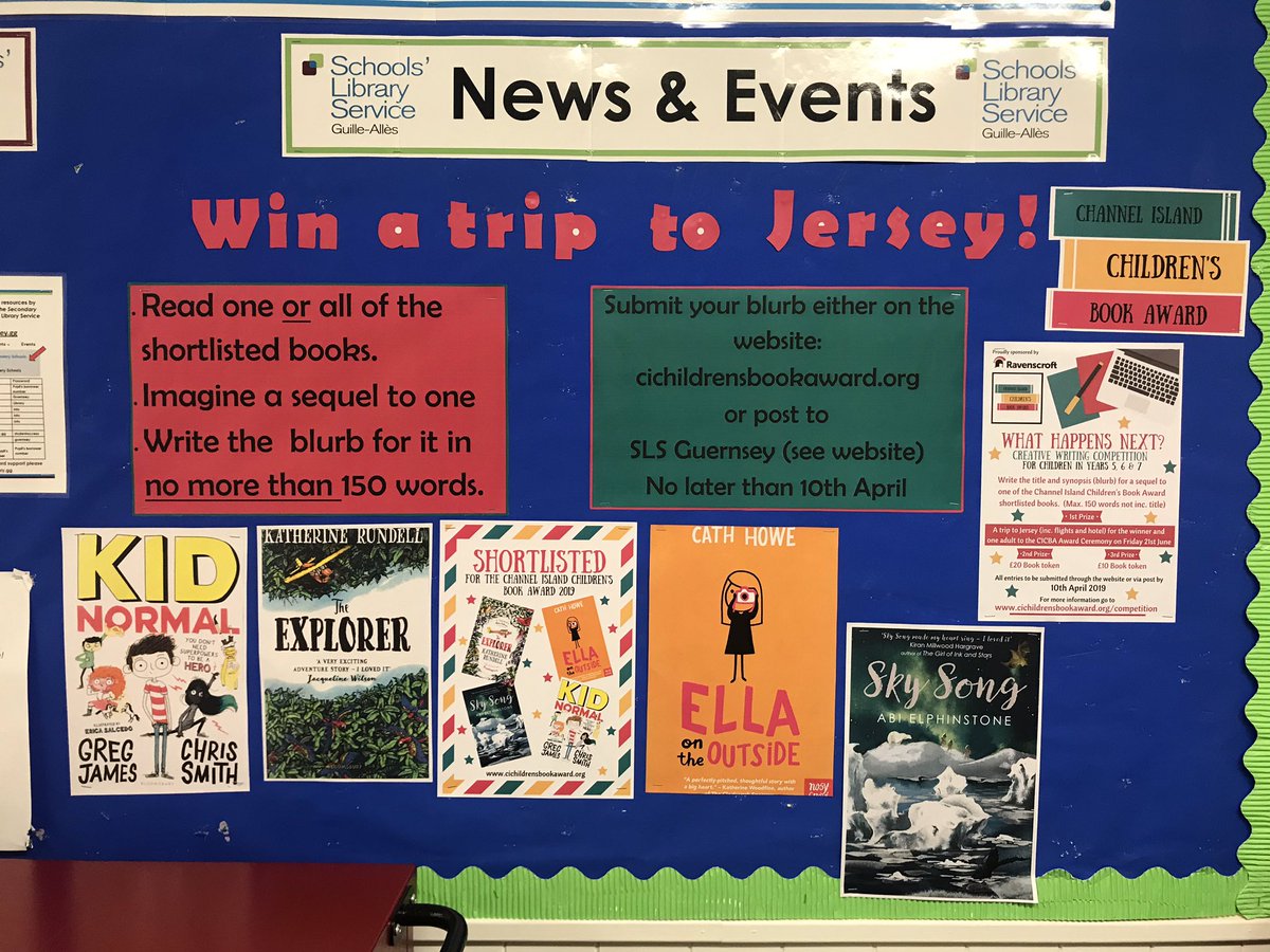 A chance for your year 7’s to enter this competition and engage with the #CICBAwards shortlisted books. Looking forward to reading some exciting sequel ideas! Come on Year 7’s!! <a href="/LamareHighSchoo/">La Mare De Carteret High School</a> <a href="/LMDCHS_LRC/">La Mare LRC</a> <a href="/slsguernsey/">SLS Guernsey</a> <a href="/LeMurierSchool/">Le Murier School</a>