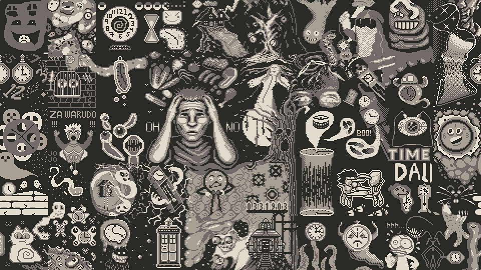 LumpyTouch's tweet photo. Lumpy Weekly Community Quilt 33
Theme: Time & Haunted
Palette: GrafxKid Gameboy Pocket (Gray)
Two themes tied in our vote, so we did them both! Lots of creativity here.
#pixelart #lumpyweekly https://t.co/asn64ONbe8