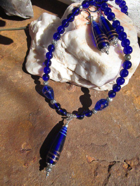 A ***GREAT** Mother's Day gift! 
CLICK THE LINK TO SEE details! 
redravenscauldron.com/shop?olsPage=p…   @WitchesOfEtsy #woeteam #shopwithwitches #mothersdaygifts #giftideas #cobaltblueglass #lampworkglass #necklaceearringset #handmade #pagansupplystore