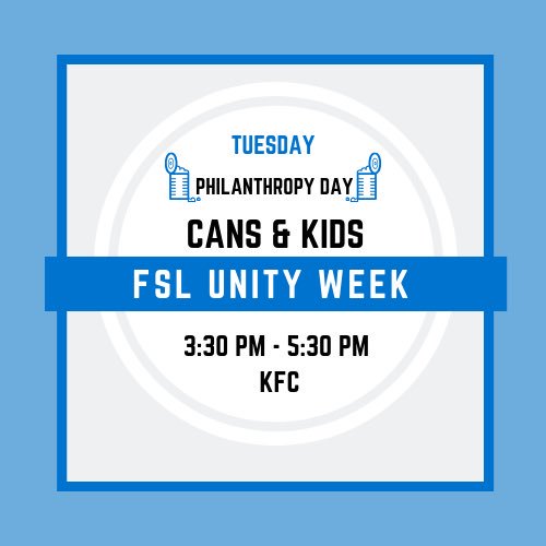 IFC_CreightonU's tweet photo. Today is Cans and Kids day! Bring canned goods to the UPPER SLIC and meet your org in the KFC Courts at 3:30 to build your sculpture and sign a big poster for the kids at the hospital! All food will be donated to the Creighton Cupboard after judging at 5:30 😁🔬 https://t.co/wptTsZYFOD