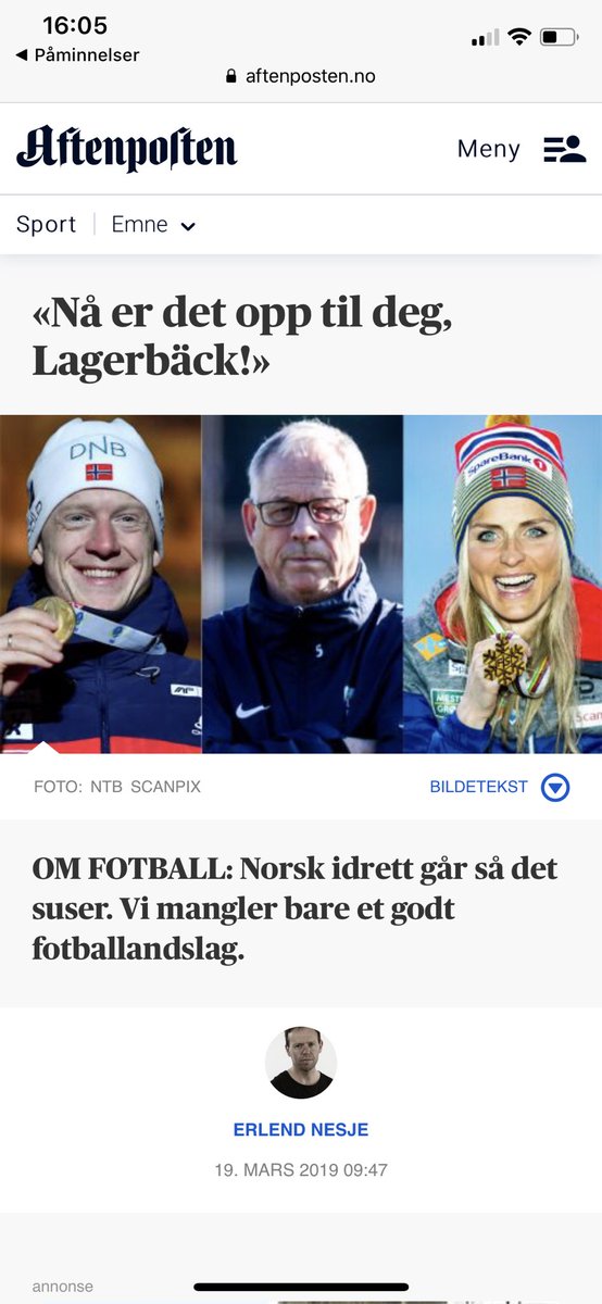 Det er notert Erlend Nesje!