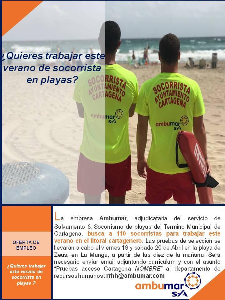 cartagena_hoy's tweet photo. Oferta de empleo socorrista en #cartagena https://t.co/BRoGXx02CT