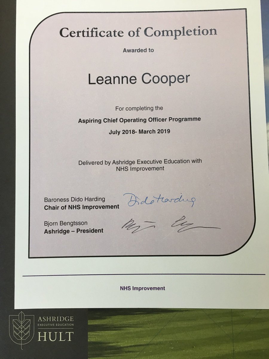 I did it! Thanks to <a href="/FolukeAjayiNHS/">Foluke Ajayi</a>  for supporting my application and being supportive in my career. Huge thanks to <a href="/UHMBT/">MorecambeBayNHSTrust</a> #aspiringcoo