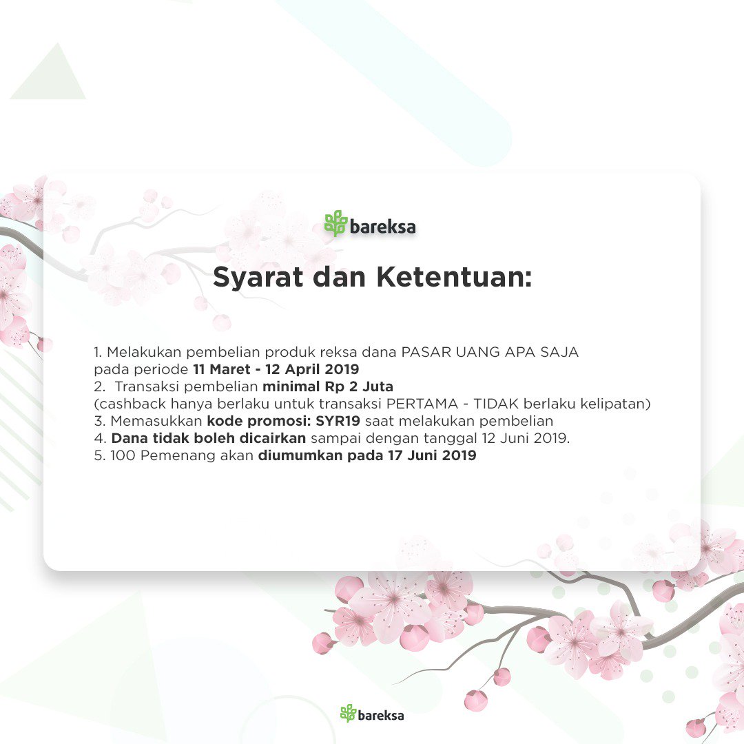 bareksa's tweet photo. Jangan di entar-in lagi, buat masa depan yang pasti!💪 Ikut promosi Nikah Ala Incess skrg yuk! Akan ada hadiah total Rp 10 juta + EXTRA Hadiah berupa produk & voucher dari @bari.attire & @poppydharsonocosmetics
#EnergyOfInvestment #SYR19 #SYRBAREKSA #SayaYakinRekasandaBareksa https://t.co/6ZEzbiNnon