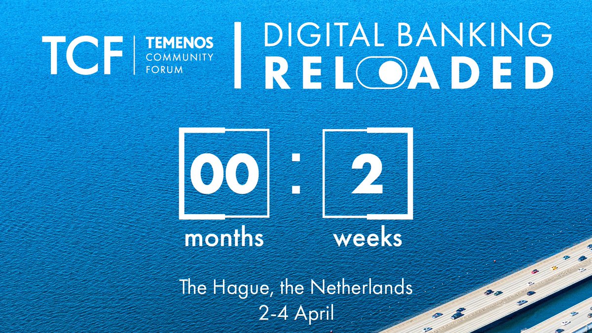 Temenos's tweet photo. Only two weeks to go till #TCF2019. Places are filling fast, so request your invite now! With over 1,600 C-level executives, industry experts, #fintechs &amp; partners, #TCF2019 is a great opportunity to learn about he latest trends in the industry. https://t.co/75xCqGAqRx https://t.co/Pz9HH7Bnmq
