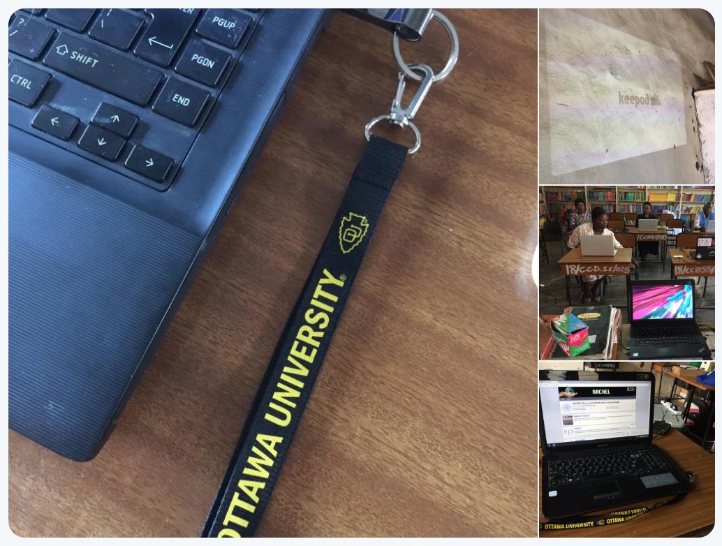 Pupils at Chirimba Community Secondary School in Malawi receive 100 of the shiny new <a href="/Keepod/">Keepod</a> - which are now waterproof! It turns old laptops into refurbished ones simply by plugging it in. First access to digital. Great work <a href="/shiftITmw/">Shift IT</a> and <a href="/OttawaU/">Ottawa University</a>