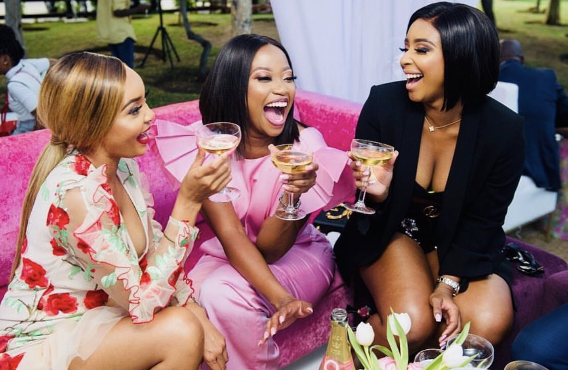 Boity's tweet photo. We had the time of our lives drinking our new fave champagne... @houseofbng! 🥂🥂💕💕🍾🍾🕺🏾🕺🏾👑👑 https://t.co/X5kwnw7M6Z