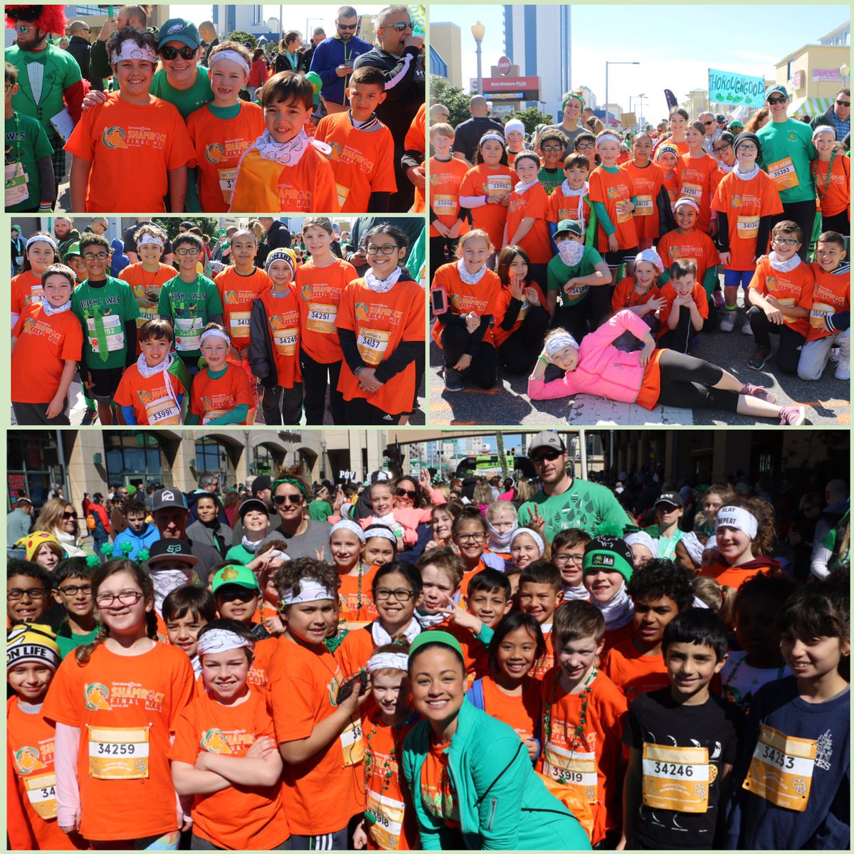 BelievePE's tweet photo. A couple days late, but look at these faces!!! Our Dragons sure did represent this year at the final mile. It was an honor and a whole lot of fun being a part of the Shamrock experience. #TheCastlePE #VBHPE #PhyedEd #NewCastleES_VB #ShamrockOn #shamrockfinalmile https://t.co/tzLfmDPQse