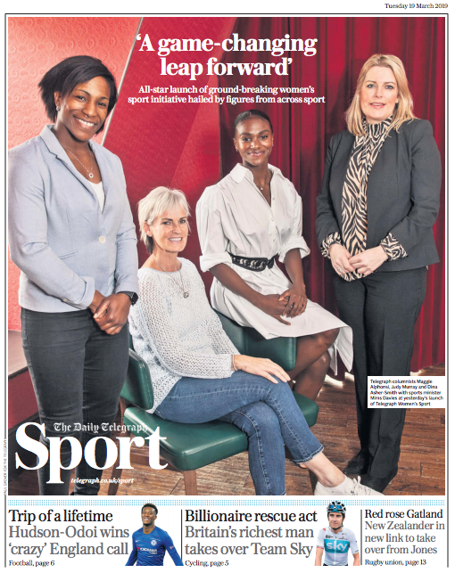 WomensSport's tweet photo. Telegraph @WomensSport initiative hailed as 'brilliant' and 'an exciting leap forward' @JWTelegraph https://t.co/RH0MyLVbGC https://t.co/9x1z5265TN