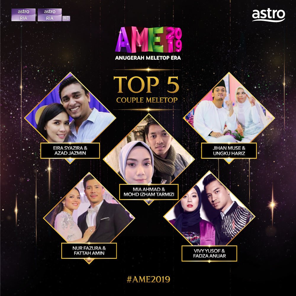 MyMeleTOP's tweet photo. Calon-calon Top5 #AME2019 bagi kategori Couple MeleTOP! Tahniah 😍😍😍 #MeleTOP #AME2019 https://t.co/Mnlj52mc8k