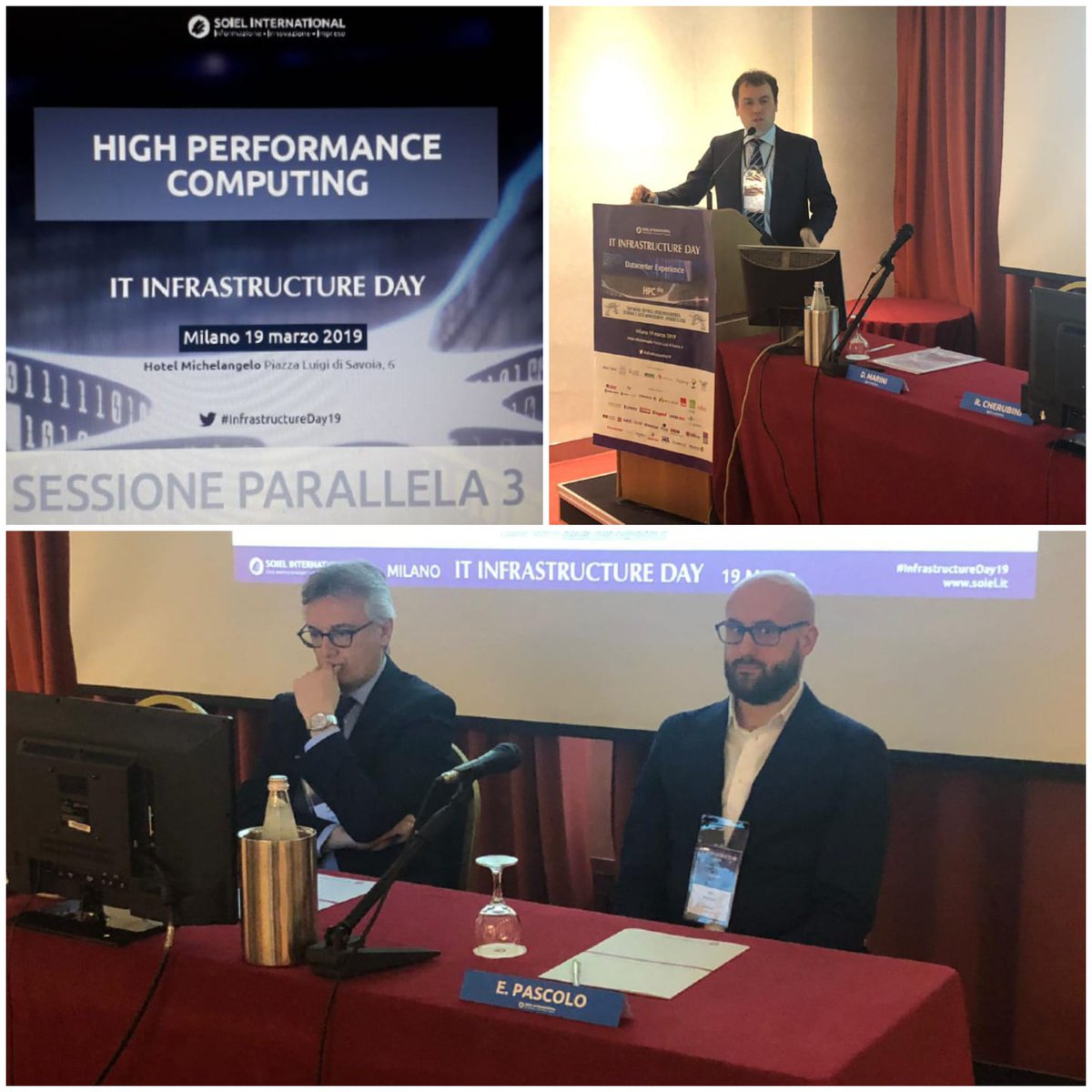 soiel_it's tweet photo. #InfrastructureDay19 - Davide Marini @dltm_it, Roberto Cherubini @Fujitsu_Italia ed Eric Pascolo @Cineca1969 discutono di #HPC nella SESSIONE PARALLELA 3! https://t.co/j6U86tuPwO