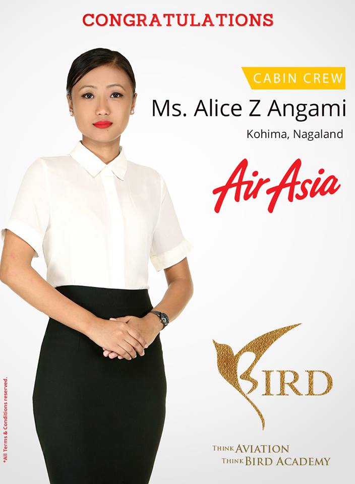 BirdInstitute's tweet photo. @BirdInstitute  student from Dimapur, Nagaland, Ms. Alice Z Angami has been selected as Cabin Crew in @AirAsia ‼🛫

Congratulations Alice 🎉 &amp; we wish you the best for your future endeavors💼

📌For admission and other info, visit- https://t.co/F8ce4Xv4Wy
📞 (91) 81348 60569 https://t.co/BgPAObt06N
