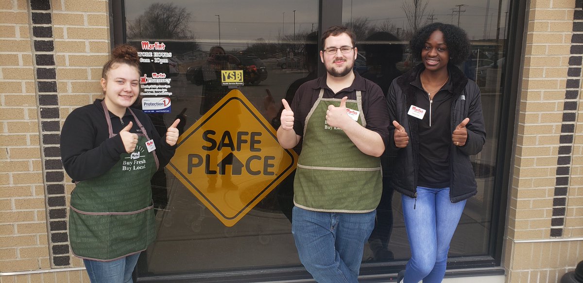 martinsmarkets's tweet photo. It’s National Safe Place Week 2019! Youth safety is a priority in St. Joseph County & we’re proud to be a Safe Place site. (Photo cred: Martin's on Western & Mayflower, SB) @ysbsjc #NSPWeek2019 https://t.co/x0iOpUggxU