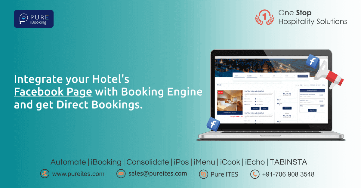Fancy some Direct Bookings? Integrate your Hotel's Facebook Business Page with your website's #OnlineBookingEngine and let the guests book your hotel directly, from facebook.

bit.ly/2K7TW4k

 #HotelDirectBooking #DirectBookingwithFacebook #BookingEngine #PureiBooking