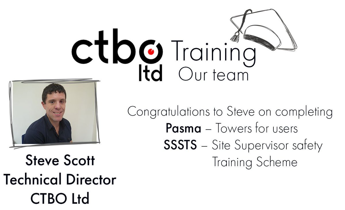 CTBOLimited's tweet photo. Further cementing CTBO’s commitment to safe working onsite. Congratulations Steve on completing training this week #AVtraining #AVprofessionalservices #pasmatraining #sssts https://t.co/eOg1bJ8ZZA