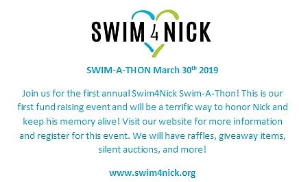 Nicholasdworet1's tweet photo. March is our fund raising month and our goal is $10k! That you for all our supporters! We cant wait for our Swim A Thon 3/30! Visit our site to reg to swim or DONATE! 💪🏊‍♂️❤ #swim4nick #nicholasdworet #swim #swimming #donate #msdstrong https://t.co/qw3LMGbo4g