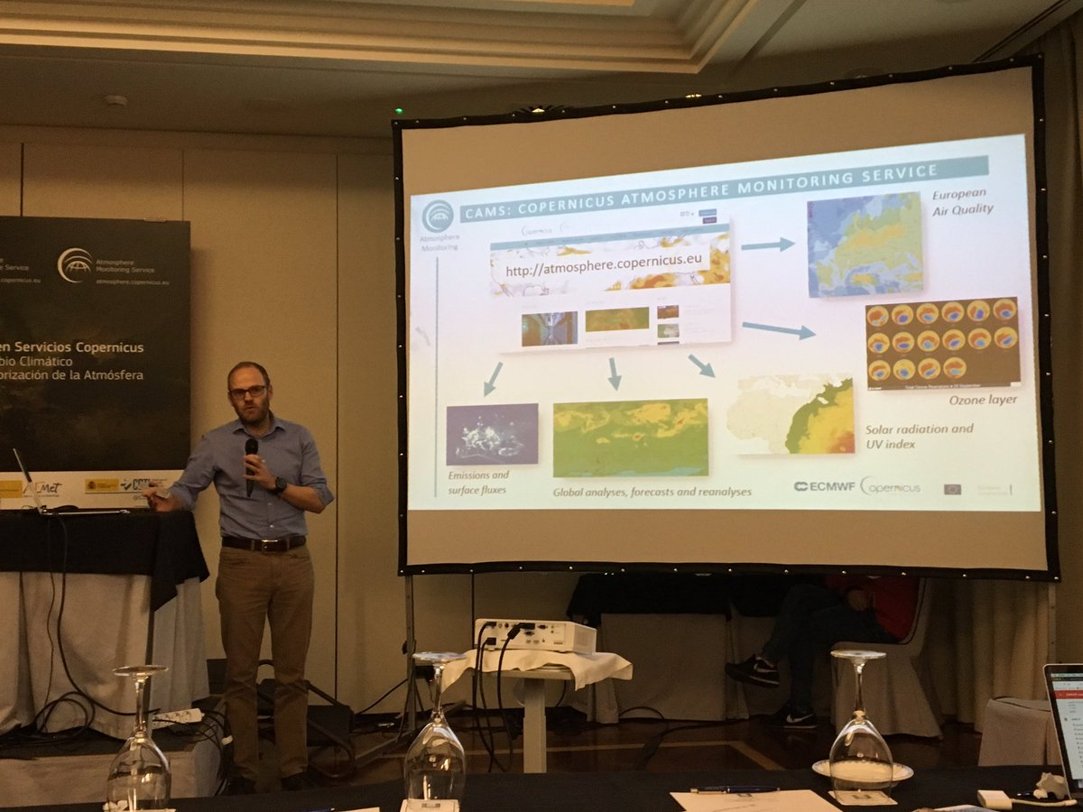 edupenabad's tweet photo. And now is the turn of @m_parrington presenting the #Copernicus #Atmosphere Monitoring Service (CAMS https://t.co/W2TIDRbbzu) at the #CopernicusInfoSession in Santander this morning  @DirComSodercan @unican @CopernicusECMWF @ECMWF @CopernicusEU https://t.co/olrVPd4P3M