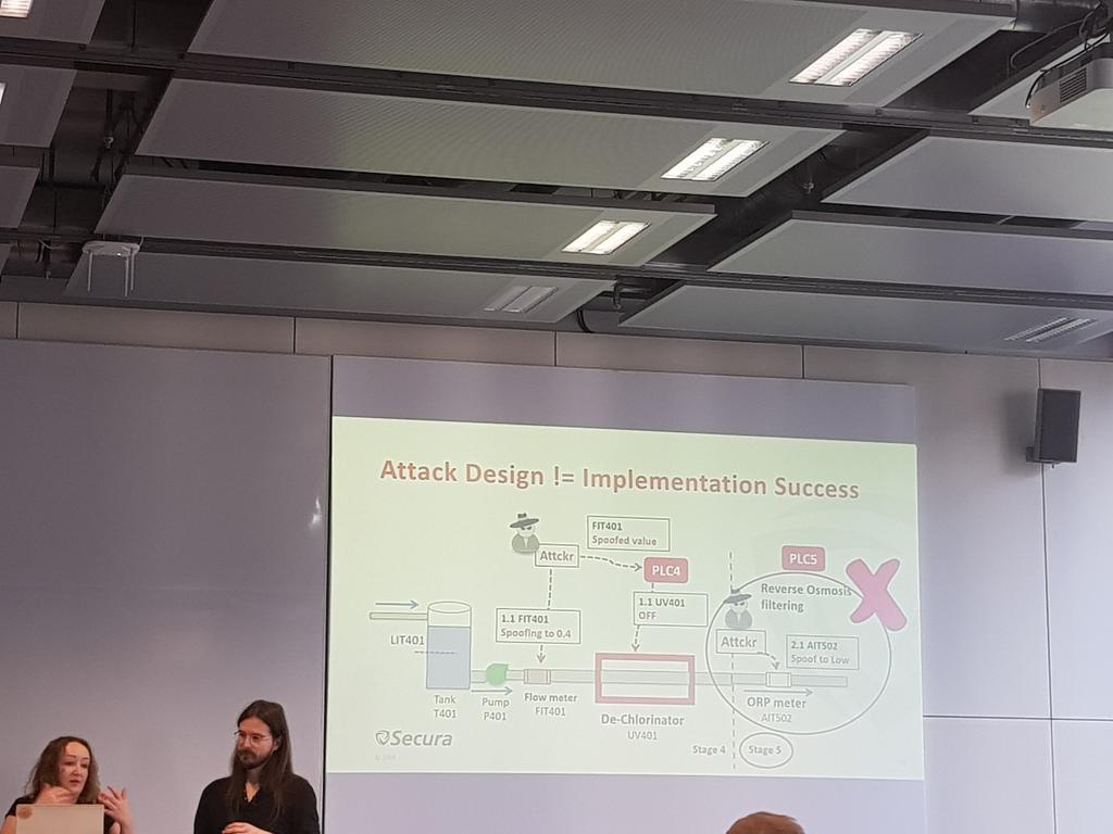 Einstais's tweet image. Interesting thoughts on designing implants for ICS embedded devices by J. Wetzels and M. Krotofil. Very detailed presentation of cyber-physical attacks in water filters and petrochemical plants #TROOPERS19
#TR19