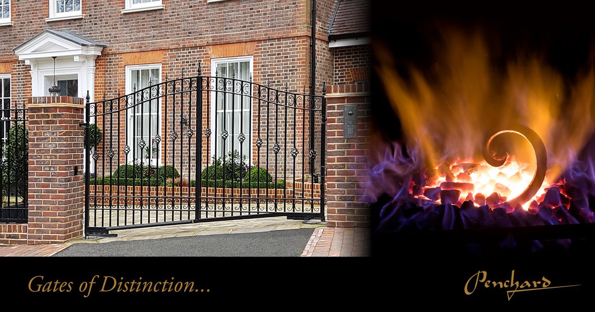 Blacksmithing is a craft that has been practised for 1000s of years. Today, Penchard UK use traditional techniques to create bespoke hand-crafted #Gates to make your property entrance way look beautiful. #craftsmanship #techniques #blacksmith #metalgates