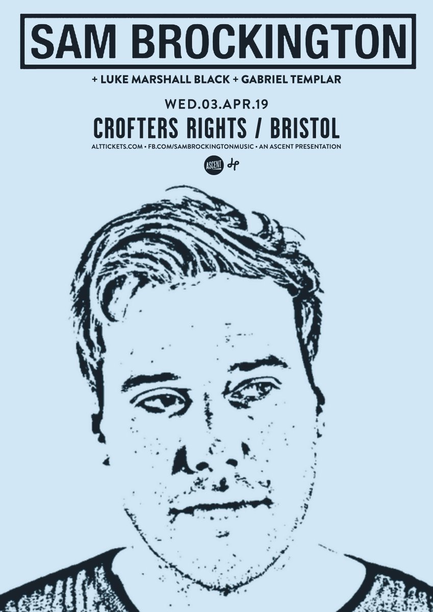 We're excited to welcome Luke Marshall Black and Gabriel Templar as support for <a href="/sambrockington/">Sam Brockington</a> at <a href="/Crofters_Rights/">The Crofters Rights</a> in April. Get your tickets while you can!

Tickets: alttickets.com/sam-brockingto…