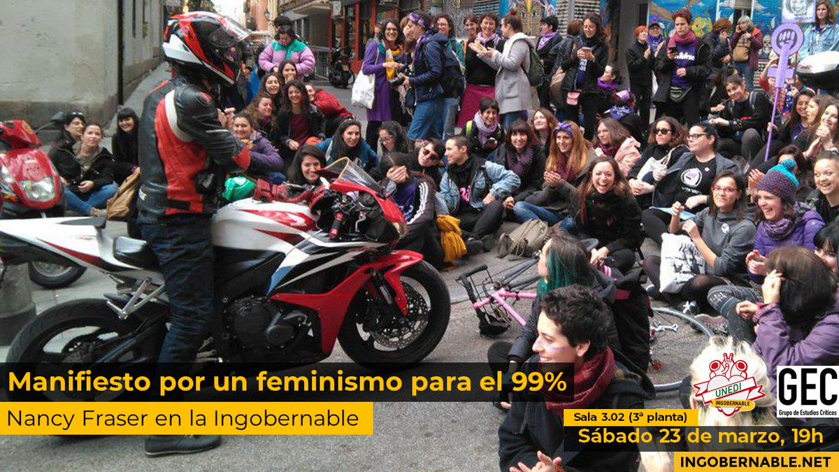CSIngobernable's tweet photo. #UNEDI La pensadora feminista estadounidense, Nancy Fraser, este sábado en nuestra Ingobernable
https://t.co/7bLk5DaYY9 https://t.co/rWgaNGAXFX