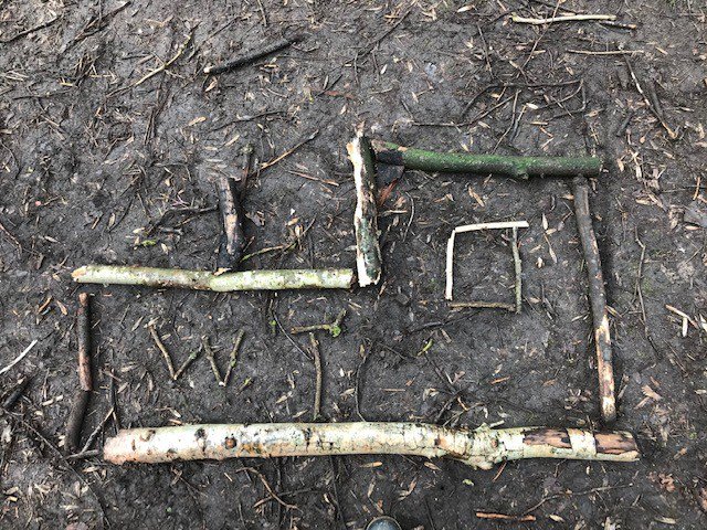 Creating art with nature #outdoorlearning
