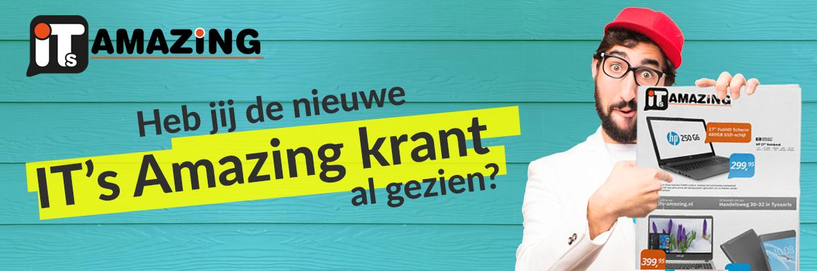 Na zes jaar vonden wij het tijd voor een nieuw en fris uiterlijk van de IT's Amazing krant. Afgelopen weekend is 'ie verspreid 💥 en wij zijn erg benieuwd of jij 'm al gezien hebt!? Wat vind je ervan? IT's Amazing, niet waar?! 🤩 #nieuwelook #ITsAmazing #Amazing #hebjijmalgezien