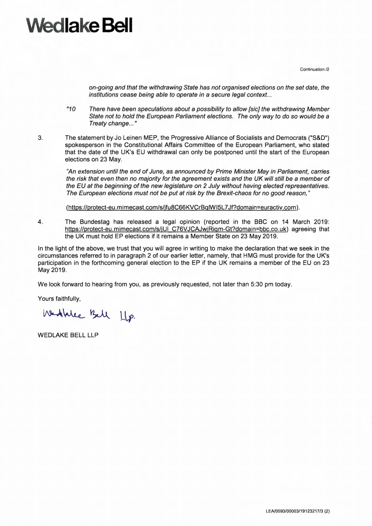 Richard Tice On Twitter Second Legal Letter From Lml Lawyers To Govt Setting Out 4 Clear Separate Confirmations In Last Week That Uk Must Hold Eu Elections If Still Member 23 Richard Tice On Twitter Second Legal