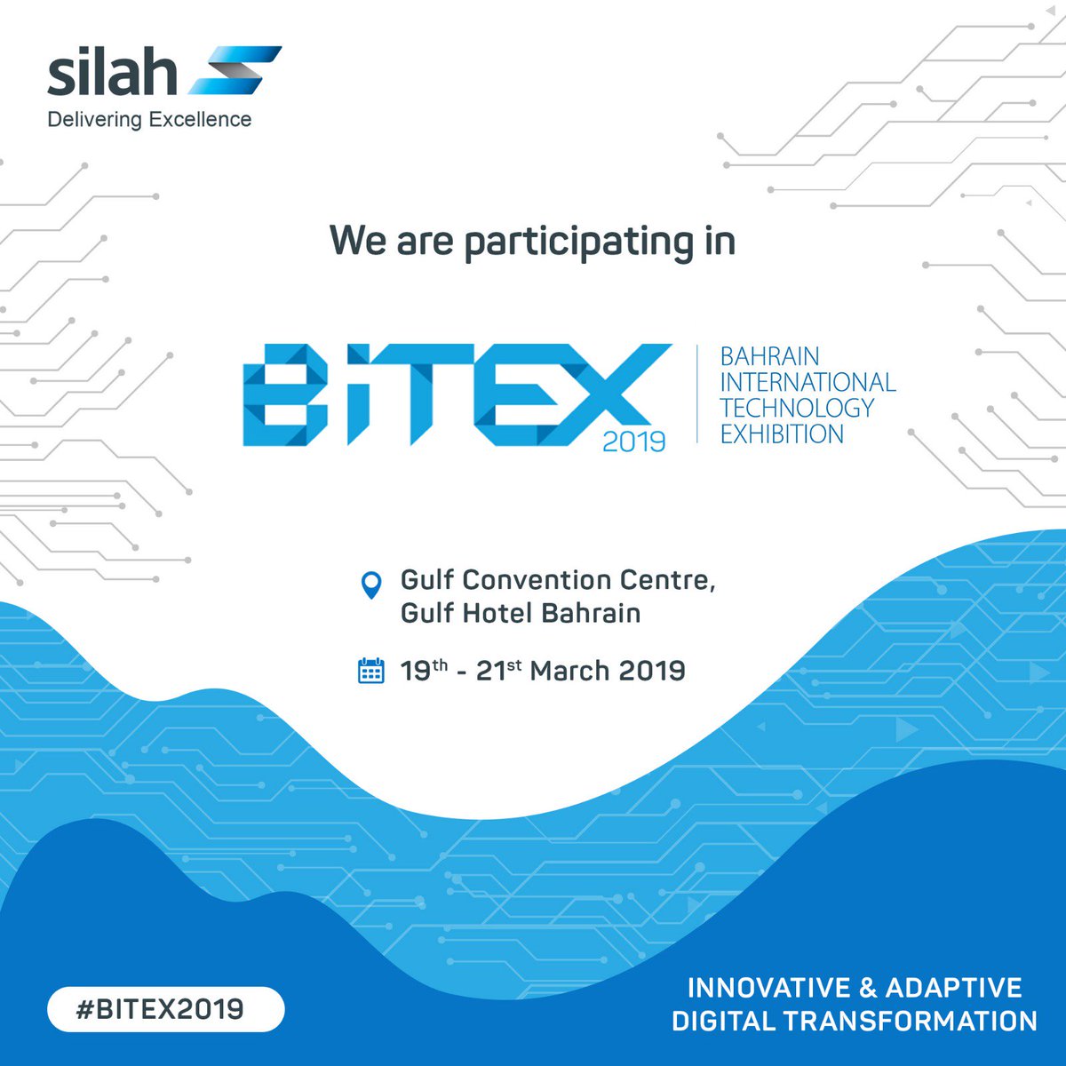 SilahGulf's tweet photo. We at #Silah Gulf are adapting with the digital transformation. Come visit our booth at #BITEX2019 to learn about our highly intelligent solutions for providing an enhanced customer experience. #SilahGulf #Silah_Events https://t.co/jxRdICvrGF