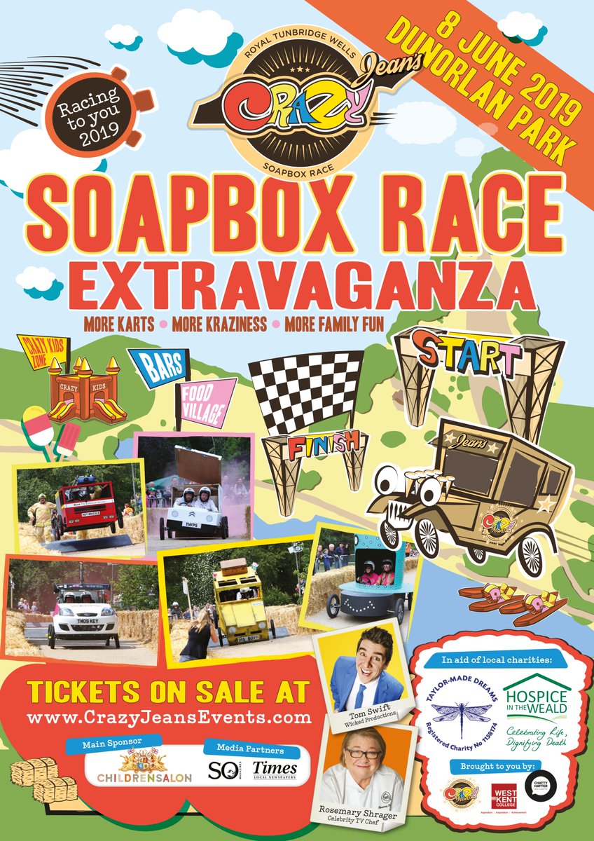 #CrazyJeans2019 Roadside boards are ready and you'll start to see them appearing across #TunbridgeWells in the coming weeks @Taysbucket <a href="/hospiceweald/">Hospice in the Weald</a> #soapboxrace