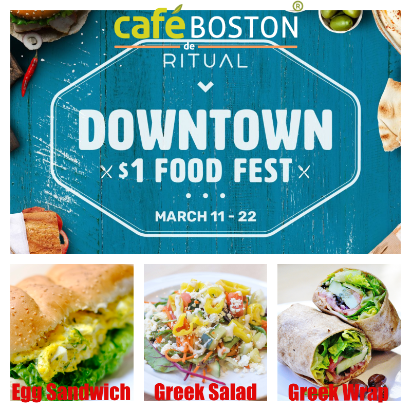 CafeDeBoston's tweet photo. $1 Food Festival at Cafe de Boston!
For only $1 you can order our delicious Build Your Own Egg Sandwich, Greek Salad and Greek Wrap this week only!
Download app https://t.co/QL6yW2tw5T +promo code “CAFEBOSFEST”!
#MyRitual #EggSandwich #GreekSalad #GreekWrap #DollarFest https://t.co/35TTpCShfw