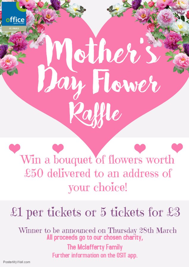 OSiTStPauls's tweet photo. Transformation Tuesday!
Don't miss your chance in winning this amazing £50 flower bouquet, delivered to the address of your choice for Mother's Day!
#StPauls #MothersDay #officespaceintown #Flowers https://t.co/Ca5vITanjA