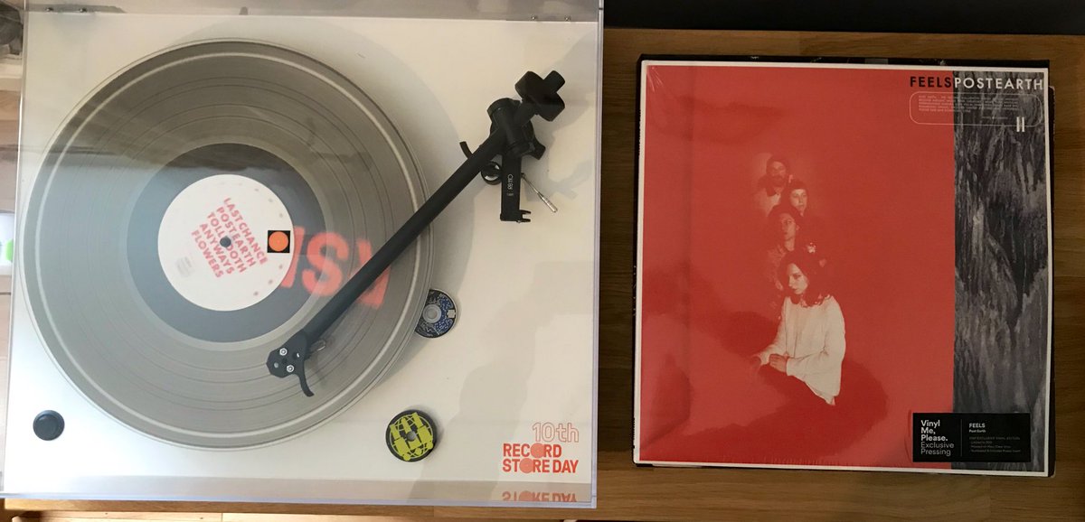 theboytemps's tweet image. Giving my latest @VinylMePlease purchase a spin. New @feelstheband LP #PostEarth is a bit special. Big thanks to @marcrileydj and @BBC6Music for switching me on to it ♥️🎶