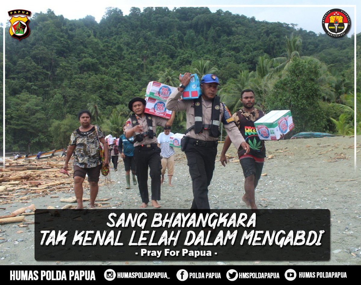 HmsPoldaPapua's tweet photo. Sang Bhayangkara Tidak Kenal Lelah Dalam Mengabdi
#savesentani #prayforsentanijayapura #prayforsentani #Poldapapua #thebestpol #Polripromoter #PolriJaya #PolriHumanis #Divisihumaspolri #biromultimedia #Papuankri #Papuacintadamai https://t.co/5LPwdyDtP6