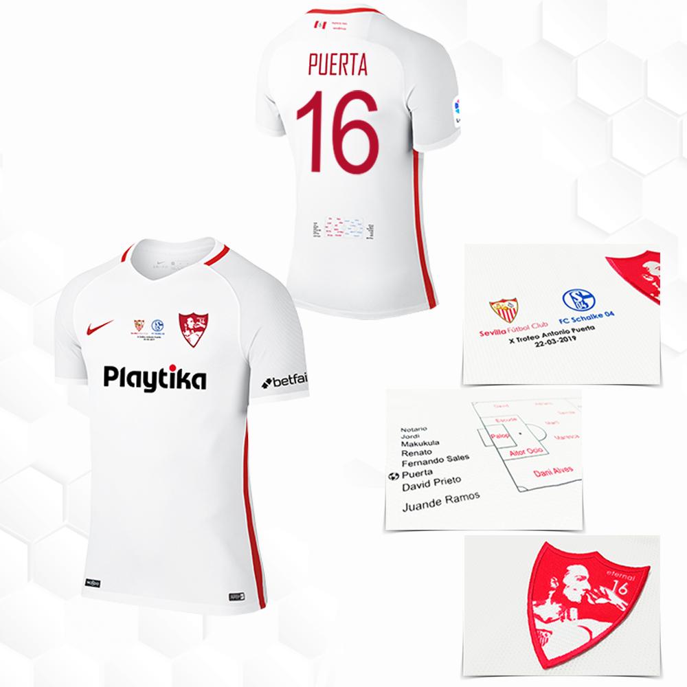 Tienda Oficial Sevilla FC on Twitter: "🔴 Camiseta X Trofeo Antonio Puerta 📢 La serigrafía la camiseta conmemorativa es especial, con una distinta a la de la equipación 18/19. 👉Puedes