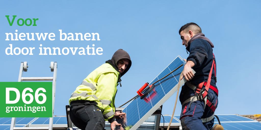 D66PSGroningen's tweet photo. D66 is voor een groene en sterke economie! 
Wij willen:
👉 Baankansen door innovatie
👉 Een goed vestigingsklimaat voor start-ups en scale-ups
👉 De circulaire economie als uitgangspunt
#kiesvoordetoekomst #ps2019 #ps19 https://t.co/ZzYK04Uqjg