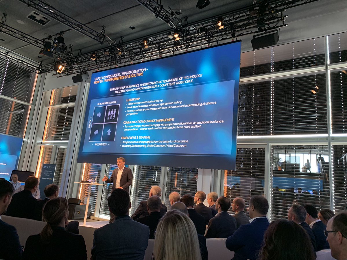 gangadharansind's tweet photo. People and culture a key ingredient for success in any digital transformation journey @ChrstnKlein emphasizes how @sap is driving forward this change #SAPTransform #Munich https://t.co/VO2i9grjIX