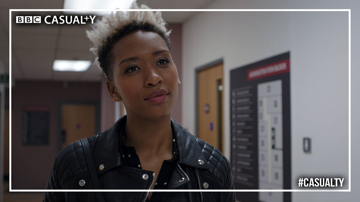 BBCCasualty's tweet photo. New Doc Archie Hudson has a baptism of fire on her first day in the ED. Tune in Saturday 8.25pm on @BBCOne. 

#Casualty https://t.co/V8EbkU9Znz