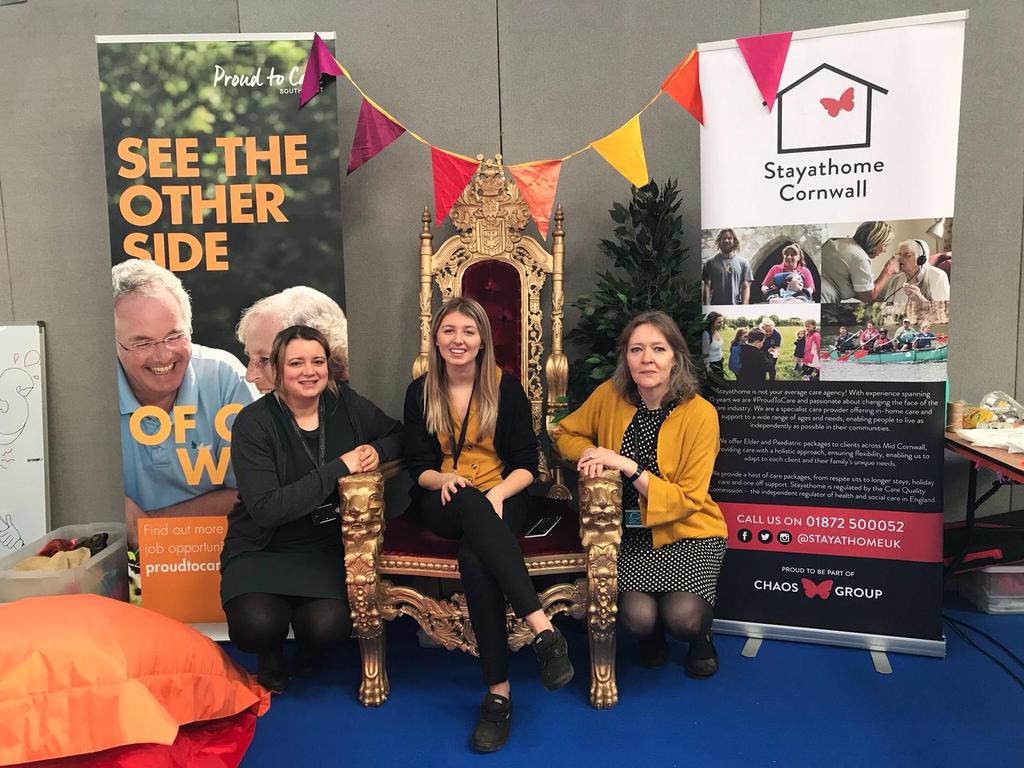 ProudToCareCorn's tweet photo. Its great to see so many young people interested in a career in care at the Cornwall Skills show. Well done Claire for all your hard work. #ProudToCare #CornwallSS2019 https://t.co/GwF0C0kivz