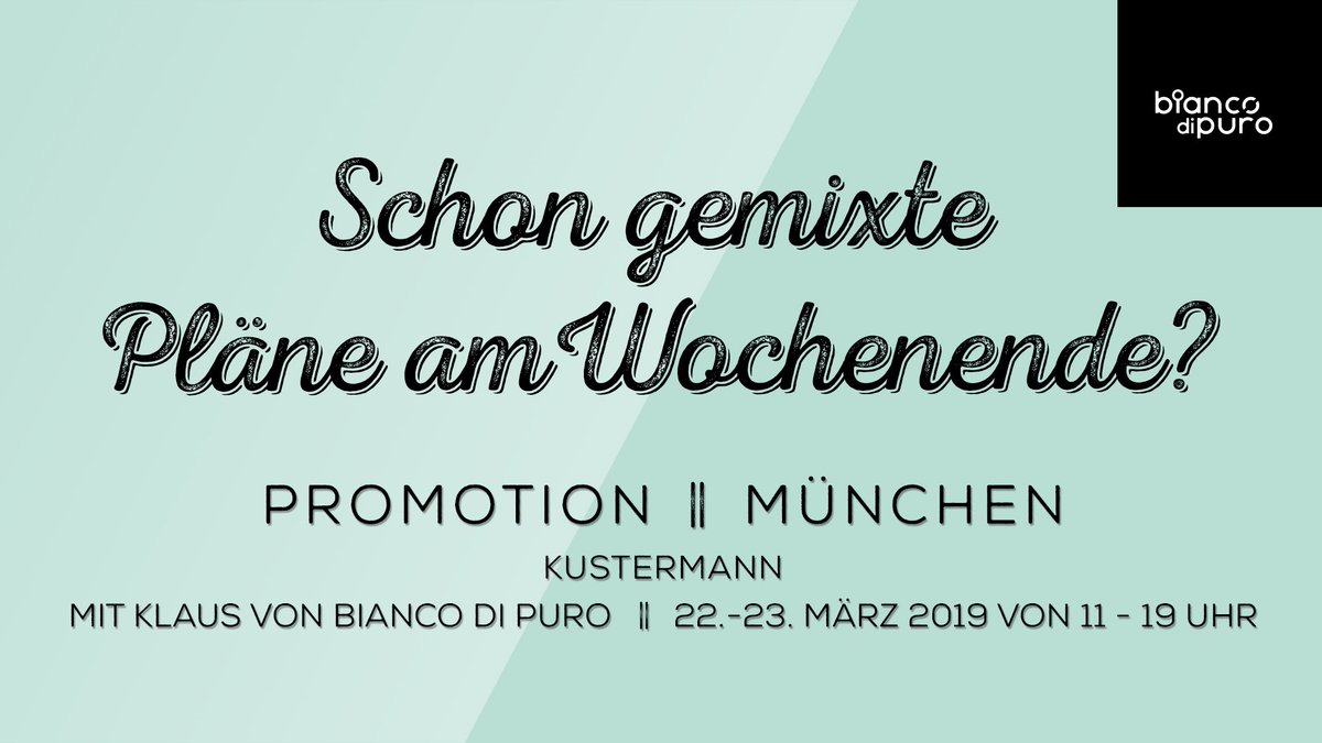 biancodipuro's tweet photo. Vom 22.-23.03.2019 zeigt Klaus unsere #biancodipuro #Hochleistungsmixer bei #Kustermann in #München.
Schaut doch einfach mal bei ihm vorbei und lasst euch mit einer leckeren #Eiscreme verwöhnen.
https://t.co/tZak6metmu
#vegan #vegetarisch #blender #Mixer #Vorführung https://t.co/llIWCjQvG7