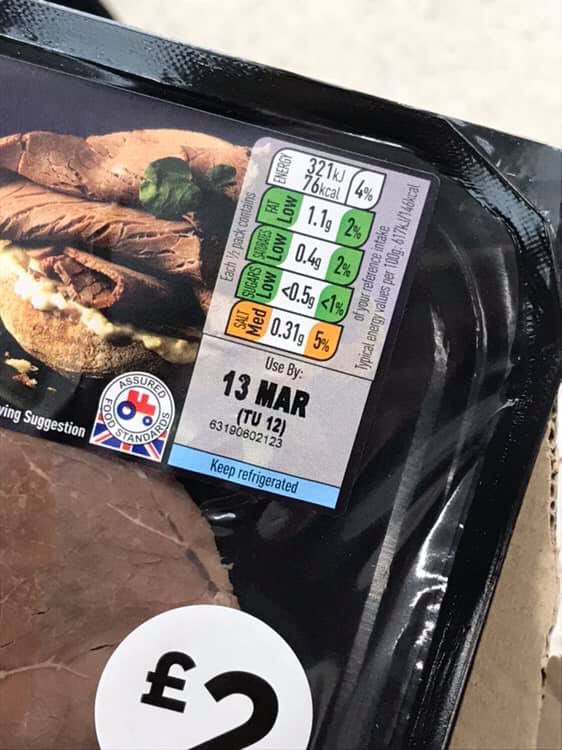 davep116's tweet photo. @asda you should be ashamed. Saw this on the shelf in Hatfield on Sunday 17th, 4 days out of date! Check the date peeps, Asda don’t! https://t.co/d2uZ4urGhA