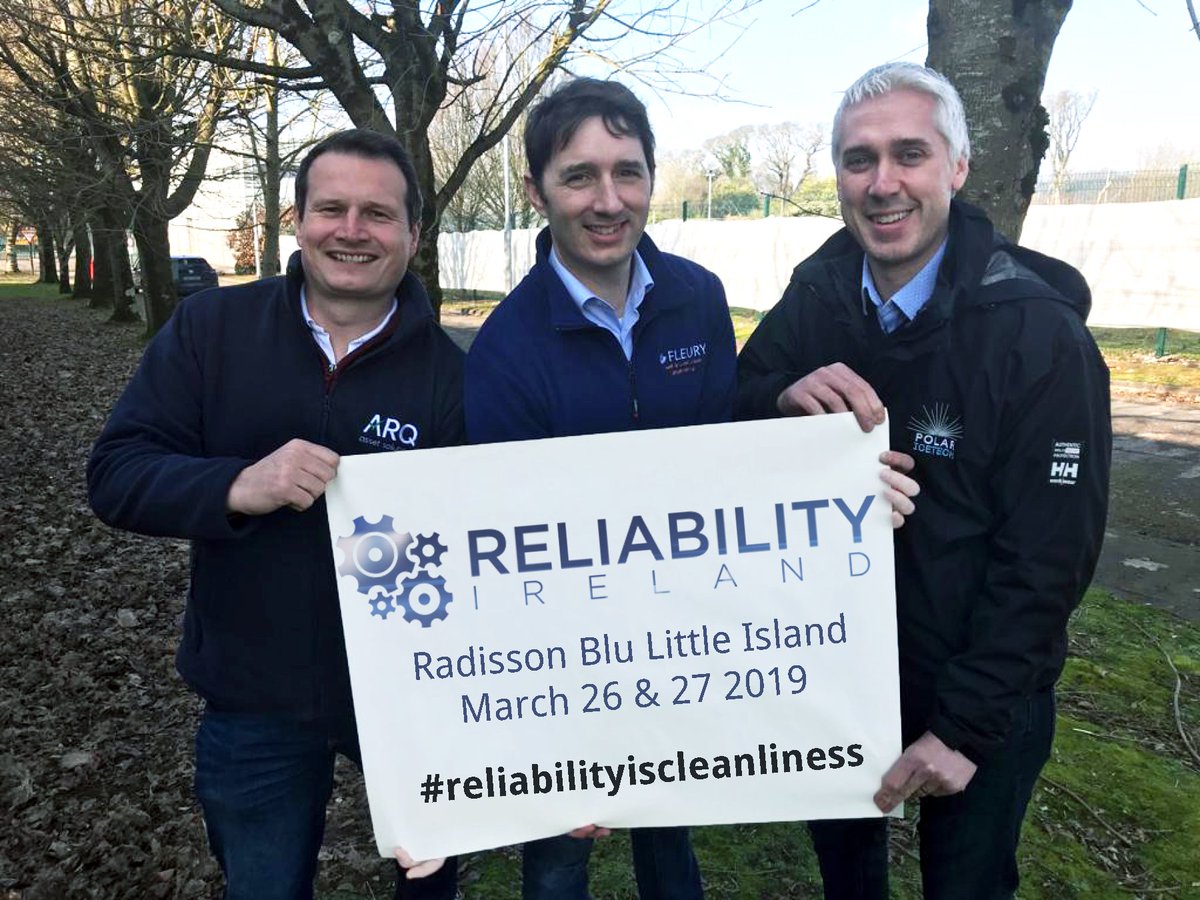 #Cork based #engineeringtechnology companies @ARQreliability @FleuryEng & @PolarIceTech get together to welcome delegates & exhibitors to @reliabilityire 2019 next week.  @DeirdreCluneMEP to open conference
#reliabilityiscleanliness
Click here for details: reliabilityireland.ie/agenda/