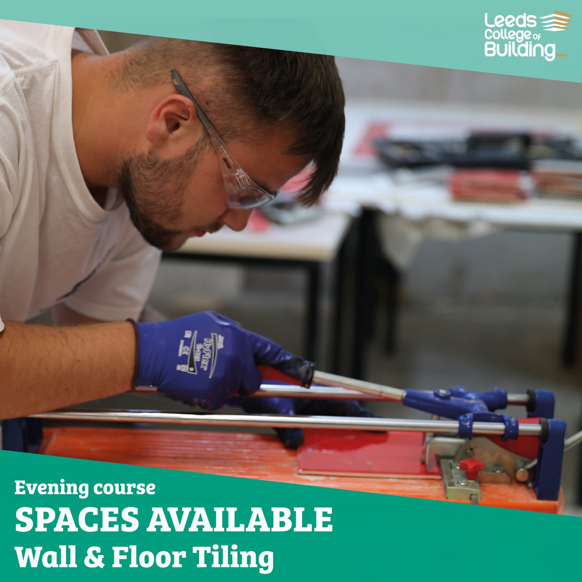 Want to pick up some DIY skills? We have spaces left on our 10 week evening course in Wall &amp; Floor Tiling. Starting next week on 26 March for £318 call 0113 222 6014 for more information and to book your place #MakeItHere
