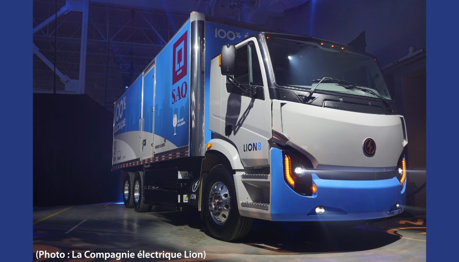 Electriciteplus's tweet photo. Lancement du premier camion québécois 100 % électrique Lion8
https://t.co/0z3RebAarq https://t.co/SfrlfpCeez