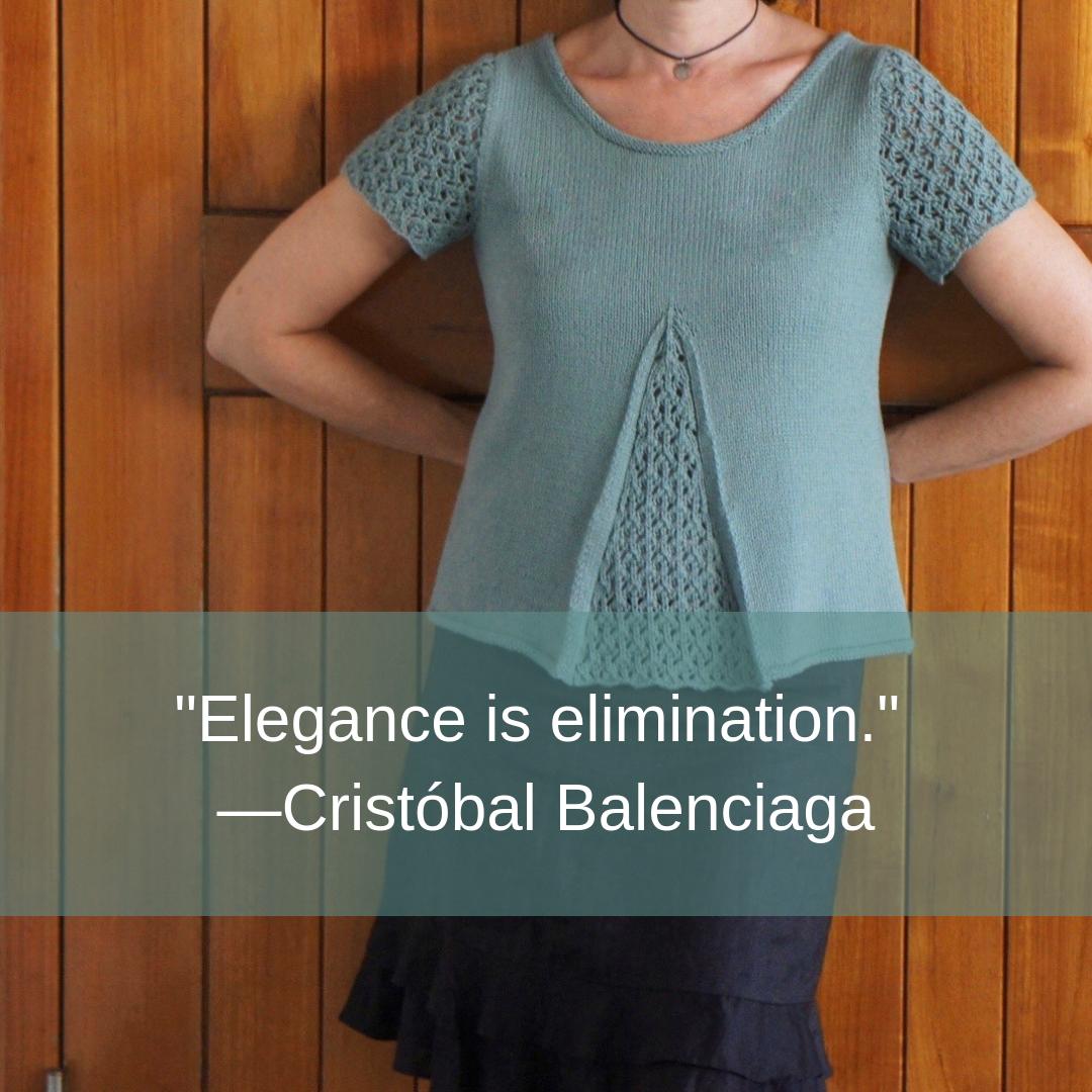 Patty_Lyons's tweet photo. Sooo true. Keep it simple with just a few fancy details. #knitting #knit #pattylyons https://t.co/MoI32j0Ryo