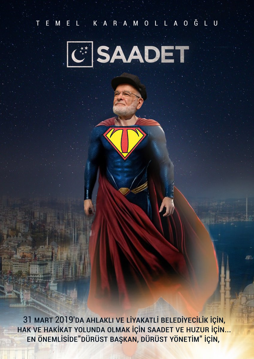 31 Mart’ta Dürüst Başkan ve Dürüst Bir Yönetim İçin <a href="/SaadetPartisi/">Saadet Partisi</a>!
