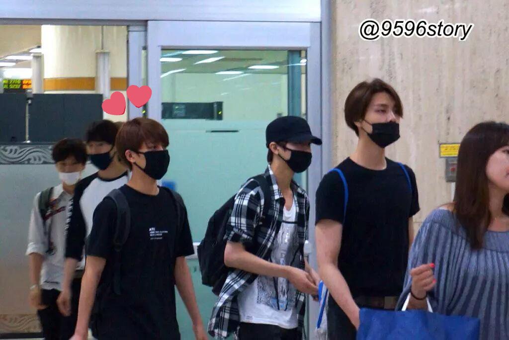 at Gimpo Airport from Tokyo, op spotted SMROOKIES's Taeil, Yuta, and Johnny 150707.they landed safety! 