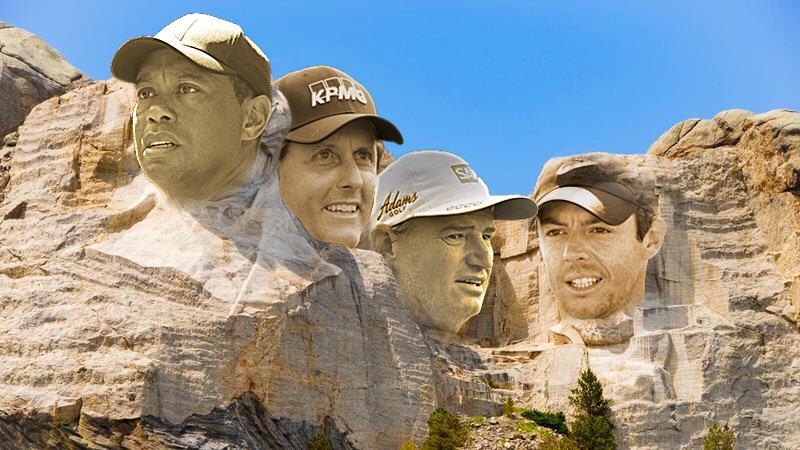 jamierkennedy's tweet photo. Players who’ve won 15 or more @PGATour events, 10 or more @EuropeanTour events and four or more Majors:

🔘 Tiger
🔘 Phil
🔘 Ernie
🔘 Rory

Is that the modern-era Mount Rushmore of golfers? https://t.co/EpcD3JRjum